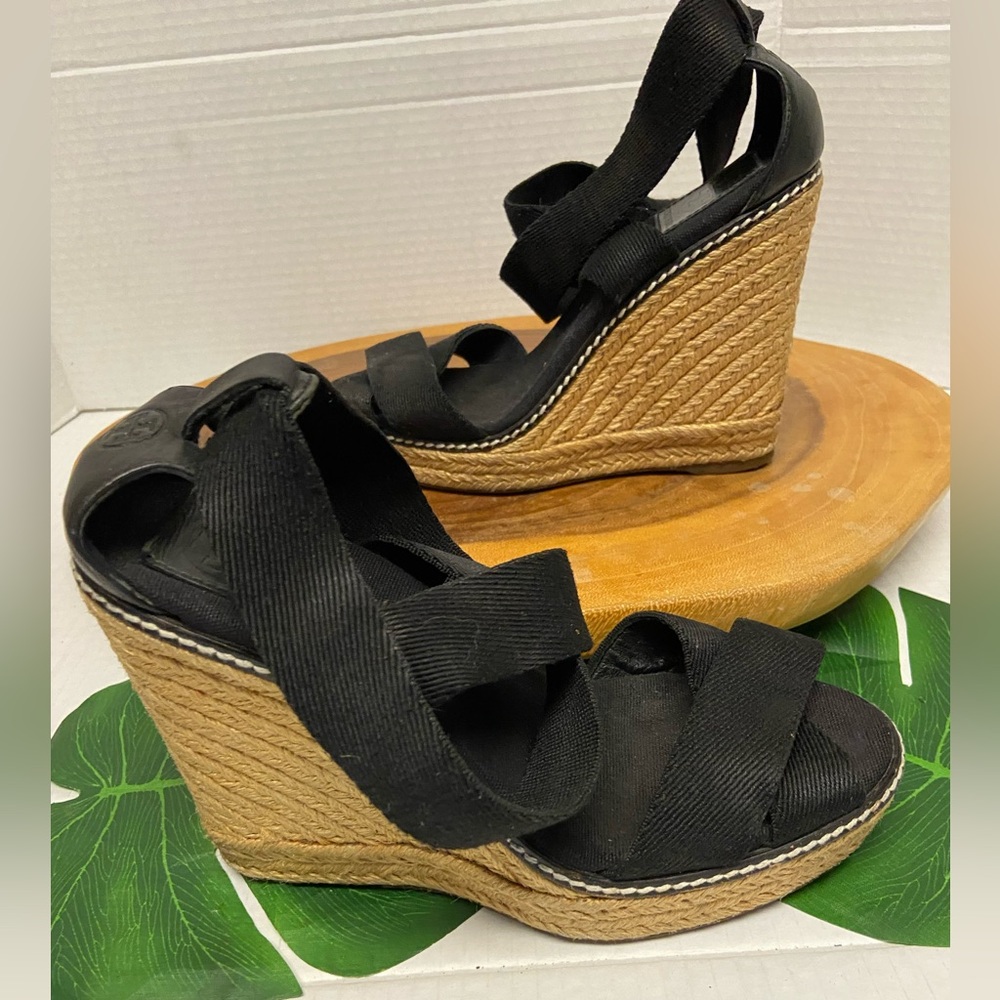 Tory Burch As Is Cross Strap Boho Wedges